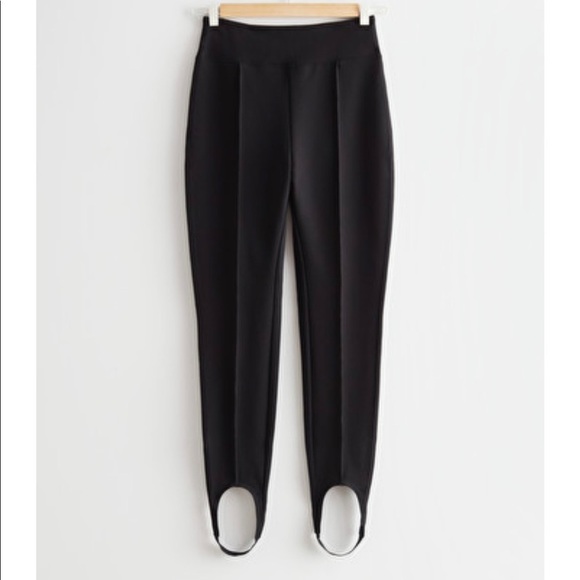 & Other Stories Stirrup Black Leggings in Size S - Picture 1 of 8